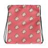 Lolamart Rose Gold Diamond Logo Sports Drawstring bag view 1