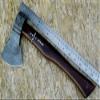Axe Damascus Steel 16" Rose Wood Handle Axe/Hand Forged Woodsman Axe view 3