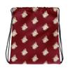 Lolamart Dark Red Diamond Logo Sports Drawstring bag view 1