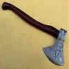 Axe Damascus Steel 17" Natural Wood Handle Axe/Hand Forged Woodsman Axe view 1