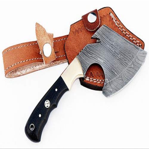 Axe Damascus Steel 8.5" Micarta Handle Axe/Hand Forged Woodsman Axe