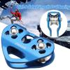 Youngneer Climbing Zip Line Pulley 30KN Double Tandem Speed Dual Trolley with 25kN Carabiner for 1/4 5/16 3/8 1/2 Cable for Zipline Climbing Rescue Pulley view 2