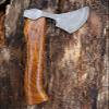 Axe Damascus Steel 14" Natural Wood Handle Axe/Hand Forged Woodsman Axe view 2