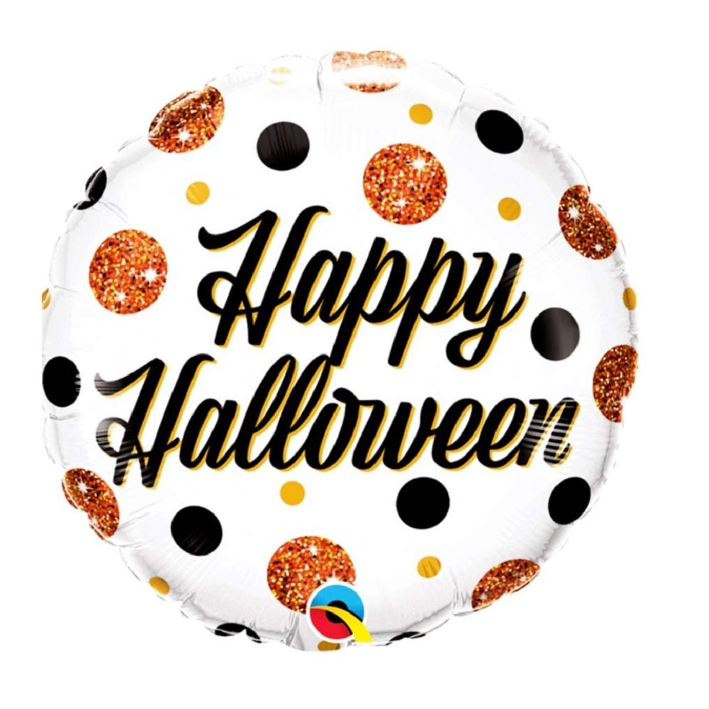 Qualatex Halloween Sparkly Dots Foil Balloons
