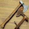 Axe Damascus Steel 18" Rose Wood Handle Axe/Hand Forged Woodsman Axe view 1