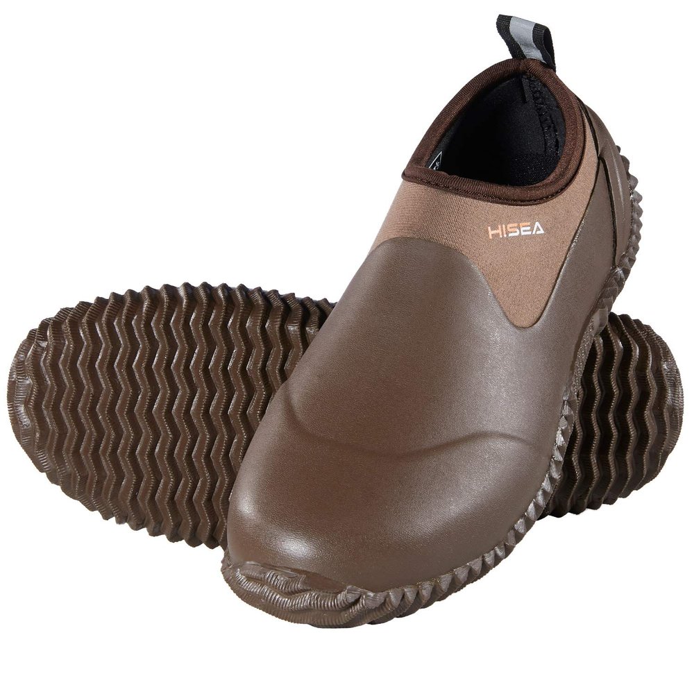 HISEA Unisex Garden Shoes Waterproof Slip-On Rain Boots for Men and Women