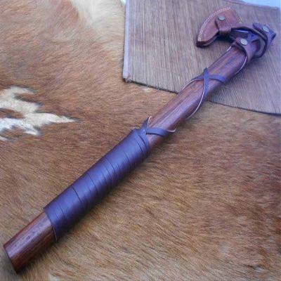 Axe Damascus Steel 23" Natural Wood Handle Axe/Hand Forged Woodsman Axe
