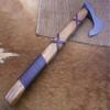 Axe Damascus Steel 23" Natural Wood Handle Axe/Hand Forged Woodsman Axe view 2