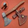 Axe Damascus Steel 15" Rose Wood Handle Axe/Hand Forged Woodsman Axe view 1
