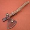 Axe Damascus Steel 15" Rose Wood Handle Axe/Hand Forged Woodsman Axe view 4