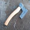 Axe Damascus Steel 11" Olive Wood Handle Mini Axe/Hand Forged Woodsman Axe view 2
