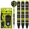 Winmau Michael Van Gerwen MvG Ambition Brass Softip Darts Set 20g with MvG Flights and Nylon Shafts (Stems) view 1