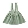 One opening Cute Baby Girl Corduroy Skirt Dress Infant Toddler Suspender Straps Casual Skirt Sundress Spring Summer Clothes (Light Green, 4-5T) view 1