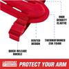 LEGEND Armguard XT Archery Arm Guard - Vented Design in Thermo Shaped EVA Foam - Forearm Guards with Full Coverage & Protection - Adjustable Elastic Straps with Quick-Release Buckles - Red - M view 2