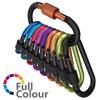 Carago Carabiner Clips with Screw Gate, 10 Pack Carabiners Hiking Clips with 7.5mm Diameter Aluminum Rod (10 Color (10 Pack)) view 2