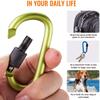 Carago Carabiner Clips with Screw Gate, 10 Pack Carabiners Hiking Clips with 7.5mm Diameter Aluminum Rod (10 Color (10 Pack)) view 4