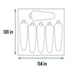 Kelty Tallboy 6 Footprint, Lightweight, Water Resistant, Fitted Ground/Camping Tarp Footprint Tallboy 6 Person Tent view 2