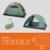 Kelty Tallboy Family Camping Tent, 4 or 6 Person Freestanding Shelter, Large Capacity, Stuff Sack Included view 2