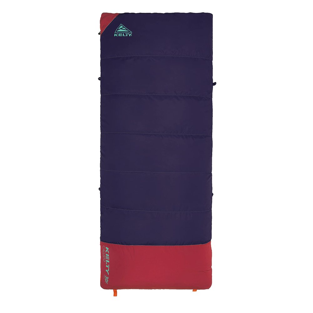 Kelty Callisto Kids 30 Degree Synthetic Insulated Sleeping Bag, Soft Shell, Stuff Sack Included for Boys and Girls