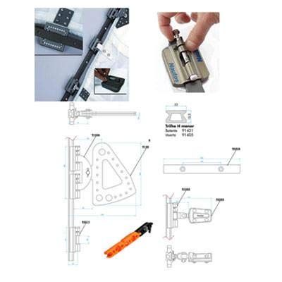 Nautos BC001 - Batten car System a kit - Complete Set - for 28' up to 34' Boat Length