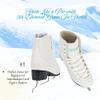 5th Element Grace Ice Skates for Women - Comfortable Figure Skates with Lightly Padded Soft Tricot Lining - Stylish Women's Ice Skating Shoes (White, 6.0) view 3