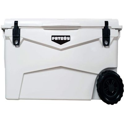 Fatboy 70 Quart Wheeled Roto Molded Cooler (White)