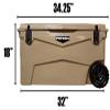 Fatboy 70 Quart Wheeled Roto Molded Cooler (White) view 4