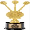 Dart Trophy, 7.25" Custom Dart Trophy with 5 Lines of Text Included, 10 Pack view 1
