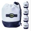 Clip Wipes Army Golf Pouch with Drawstrings (White-Black)