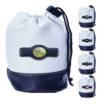 Clip Wipes Army Golf Pouch with Drawstrings (White-Seal)