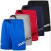 Real Essentials 5 Pack: Boys' Mesh Basketball Athletic Shorts with Pockets  Teen Kids Youth Quick Dry Soccer Running Gym XS (4-5) view 1