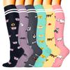 Sooverki Compression Socks for Women & Men 6 Pairs is Best Supportive Knee High Stockings for Circulation, Travel, Nurses view 1