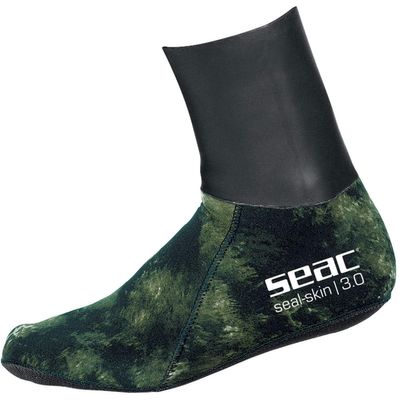 SEAC Seal Skin, Camouflage 3 mm Neoprene Socks, Thermal Sock for Freediving and Spearfishing