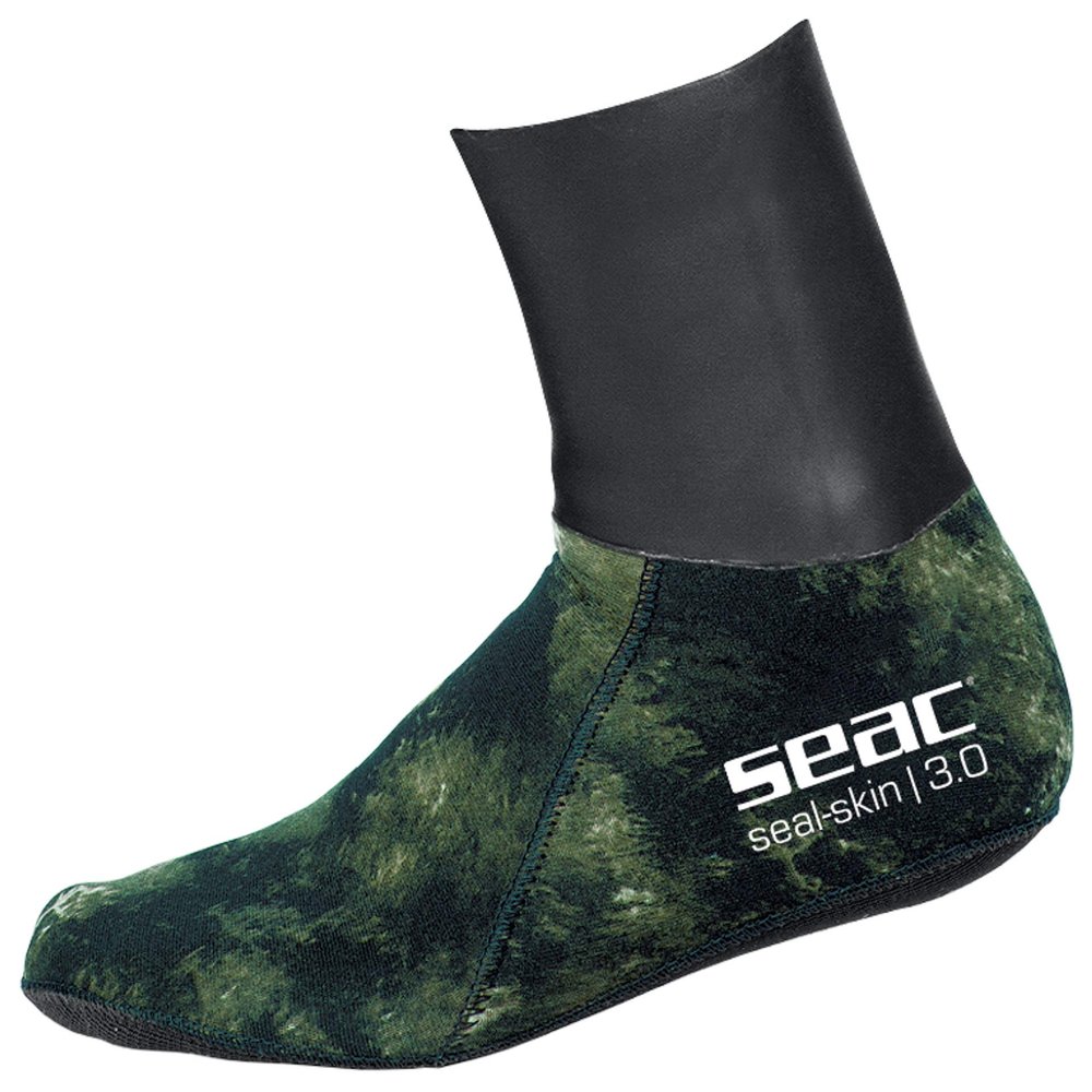 SEAC Seal Skin, Camouflage 3 mm Neoprene Socks, Thermal Sock for Freediving and Spearfishing