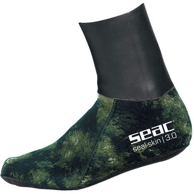 SEAC Seal Skin, Camouflage 3 mm Neoprene Socks, Thermal Sock for Freediving and Spearfishing