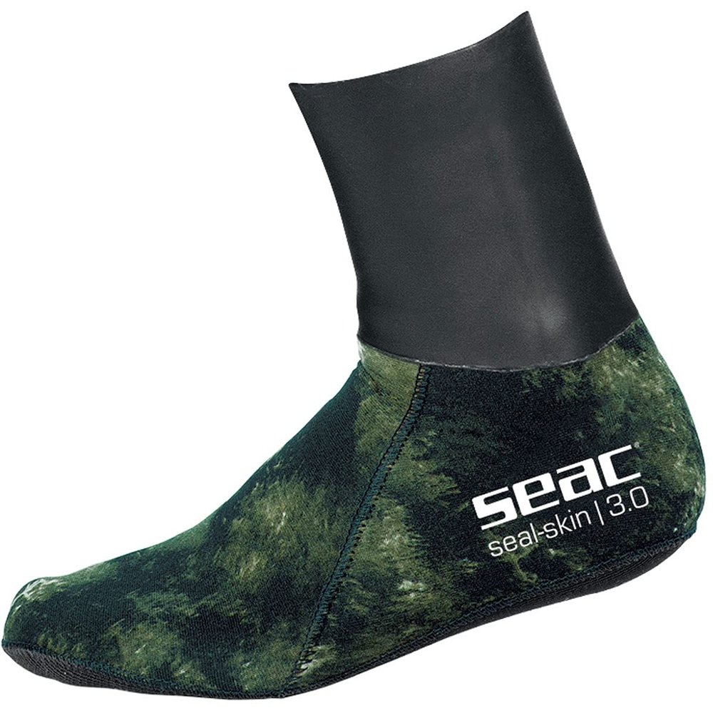 SEAC Seal Skin, Camouflage 3 mm Neoprene Socks, Thermal Sock for Freediving and Spearfishing