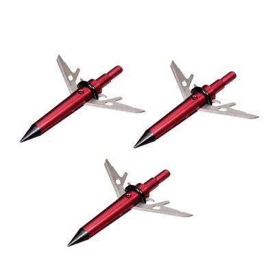 Allen Company Stryke Therm-X 2 Blade Expandable Broadhead, 100-Grain, 3-Pack, Red, One Size, (14676)