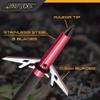 Allen Company Stryke Therm-X 2 Blade Expandable Broadhead, 100-Grain, 3-Pack, Red, One Size, (14676) view 3