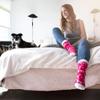 American Mammoth 3 Pairs Cozy Cabin Socks for Women - Aloe Infused Fuzzy Fluffy Comfortable Socks, Christmas Lights, Medium view 3