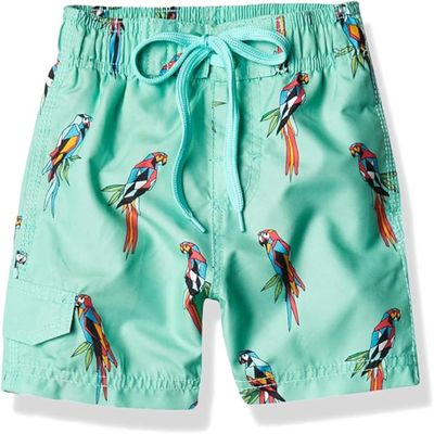 Kanu Surf Boys, Echo Quick Dry UPF 50+ Beach Swim Trunk, Parrots Green, 8