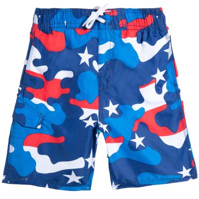 Camo Flag Swim Trunks