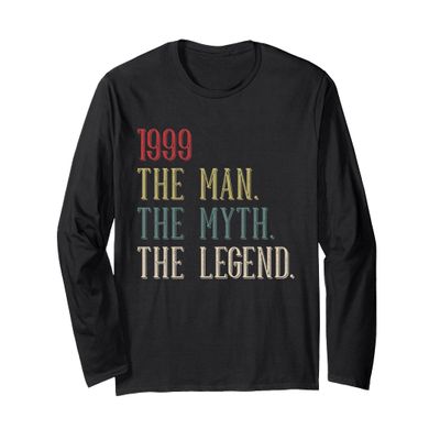The Man Vintage 1999 Cool 27 Year Old Bday 27th Birthday Men Long Sleeve T-Shirt