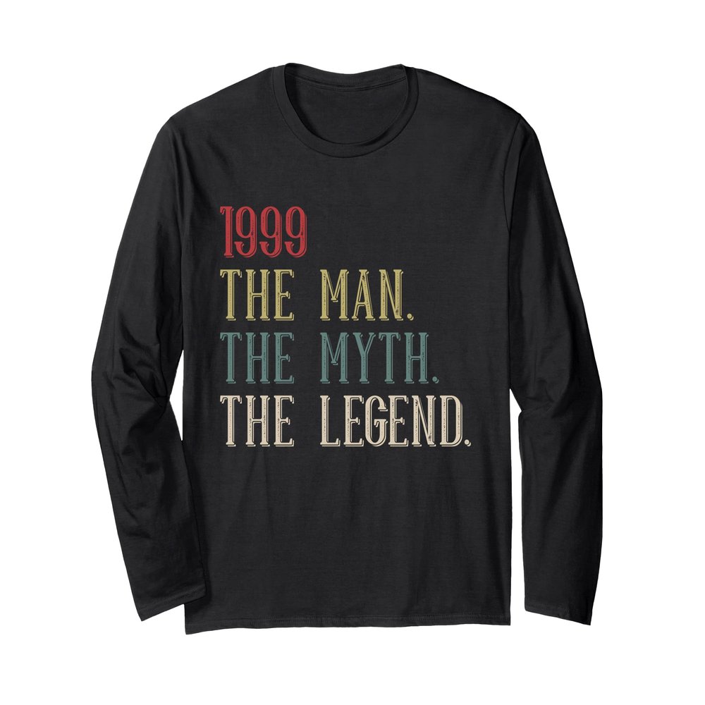 The Man Vintage 1999 Cool 27 Year Old Bday 27th Birthday Men Long Sleeve T-Shirt