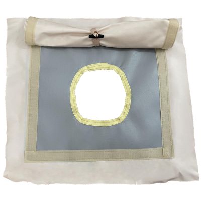 DANCHEL OUTDOOR Canvas Stove Jack with Flap for Dia. 3.9" Fire Resistant Hole for Bell Tent Camping, Hot Tent Stove Jack Kit for Chimney| Extra A/C Side Vent