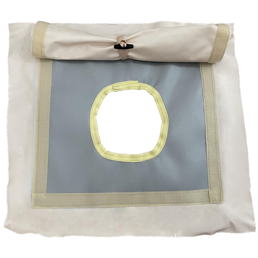 DANCHEL OUTDOOR Canvas Stove Jack with Flap for Dia. 3.9" Fire Resistant Hole for Bell Tent Camping, Hot Tent Stove Jack Kit for Chimney| Extra A/C Side Vent