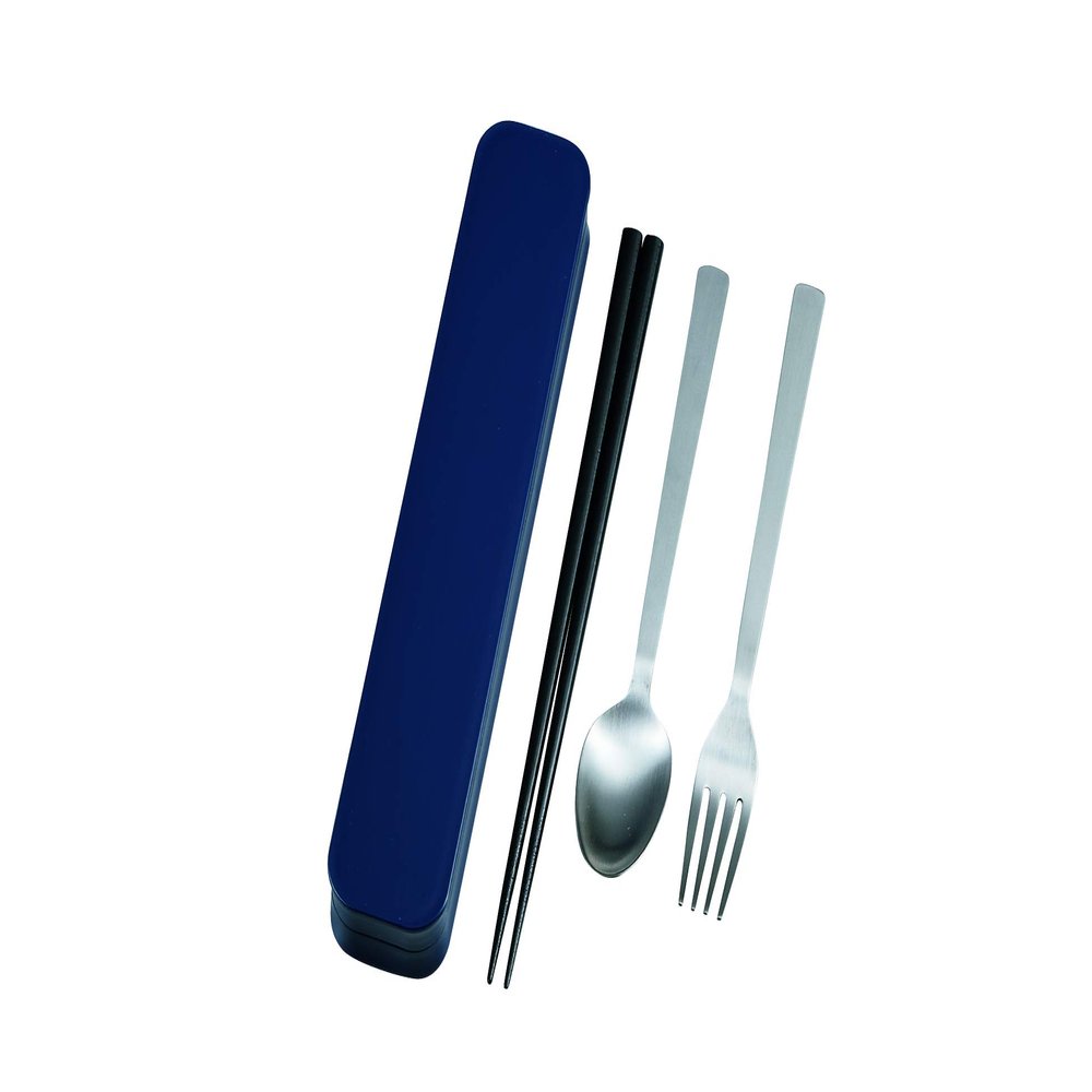 Tatsumiya 3306 Navy Adult Cutlery Size: Approx. W 8.7 x D 1.7 x H 1.1 inches (22.2 x 4.4 x 2.9 cm)