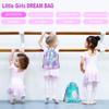 GA&EN Mermaid Reversible Sequin Drawstring Backpack/Bag Clear Iridescent Sequin+ Butterfly Shape Spotted Purple Fabric for Kids Girls One_Size view 2