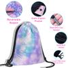 GA&EN Mermaid Reversible Sequin Drawstring Backpack/Bag Clear Iridescent Sequin+ Butterfly Shape Spotted Purple Fabric for Kids Girls One_Size view 4
