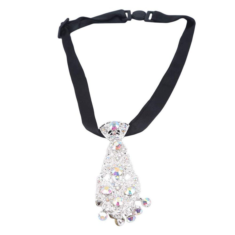 Sperrins Crystal Rhinestone Small Necktie Adjustable Bowtie Formal Wedding Party Bow Ties,Color2