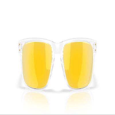 Oakley OO9102 Holbrook Sunglasses, Clear/Prizm 24K Polarized, 57 mm